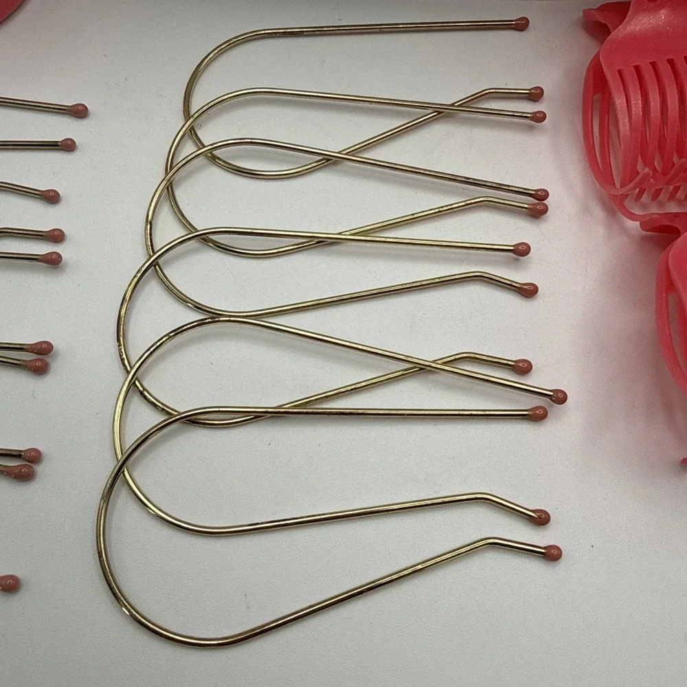 Conair More Big Curls Pink 12 Jumbo Hot Rollers  11 Pins 6 Clips Heat Reservoir